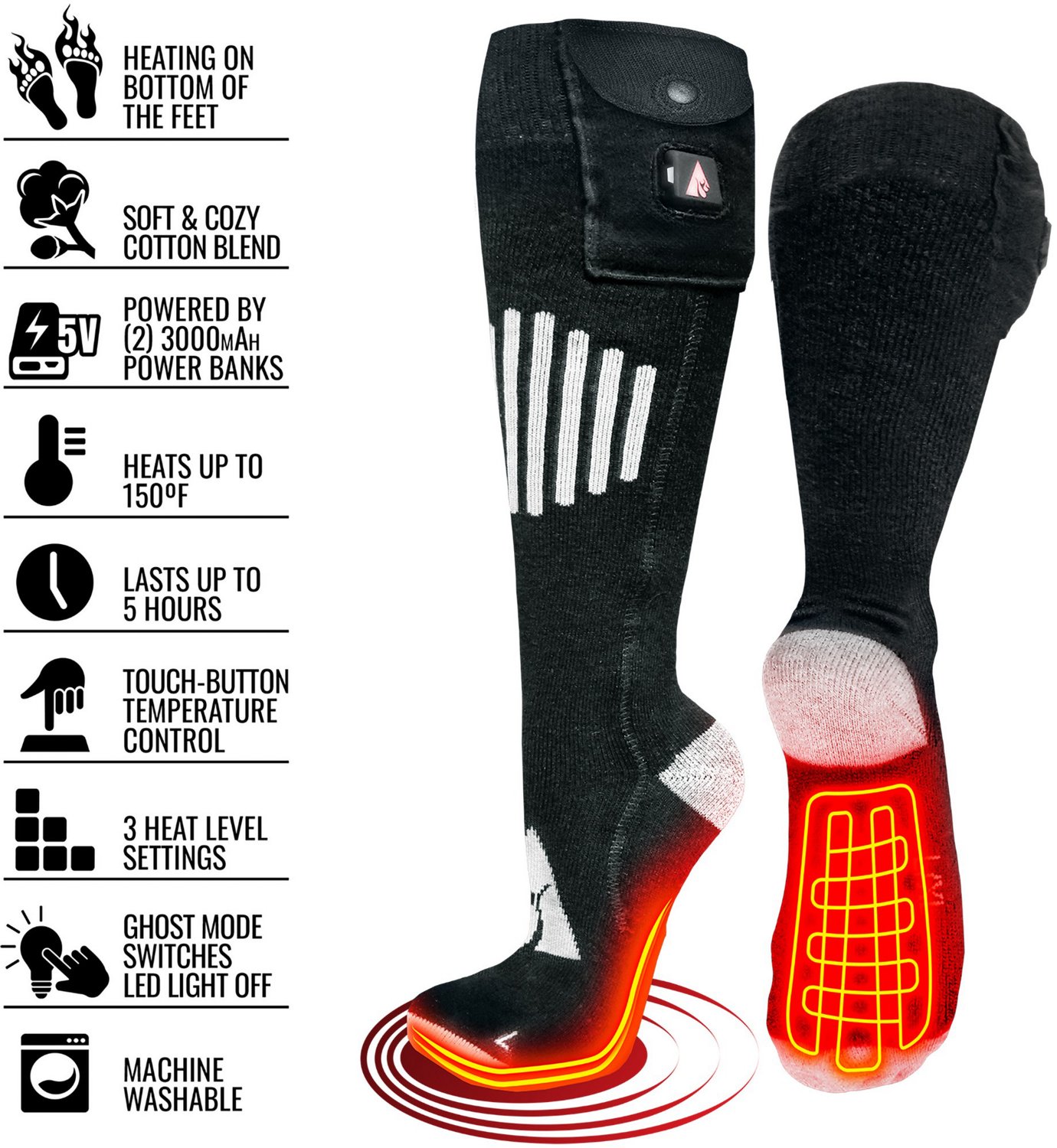 ActionHeat Cotton 5V Battery Heated Socks - view number 4