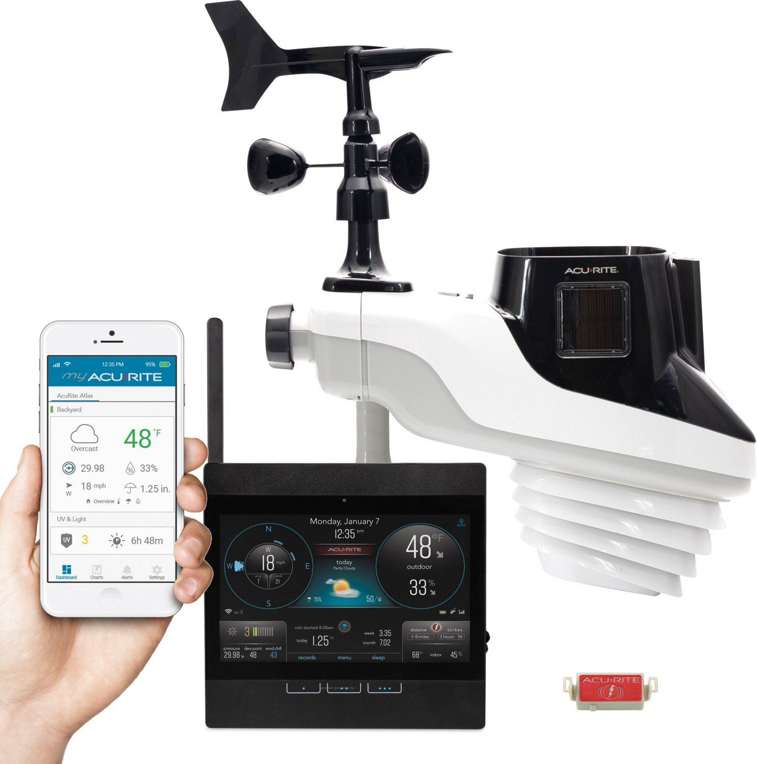 AcuRite Atlas Weather Station With Direct-to-WiFi Display And Lightning ...