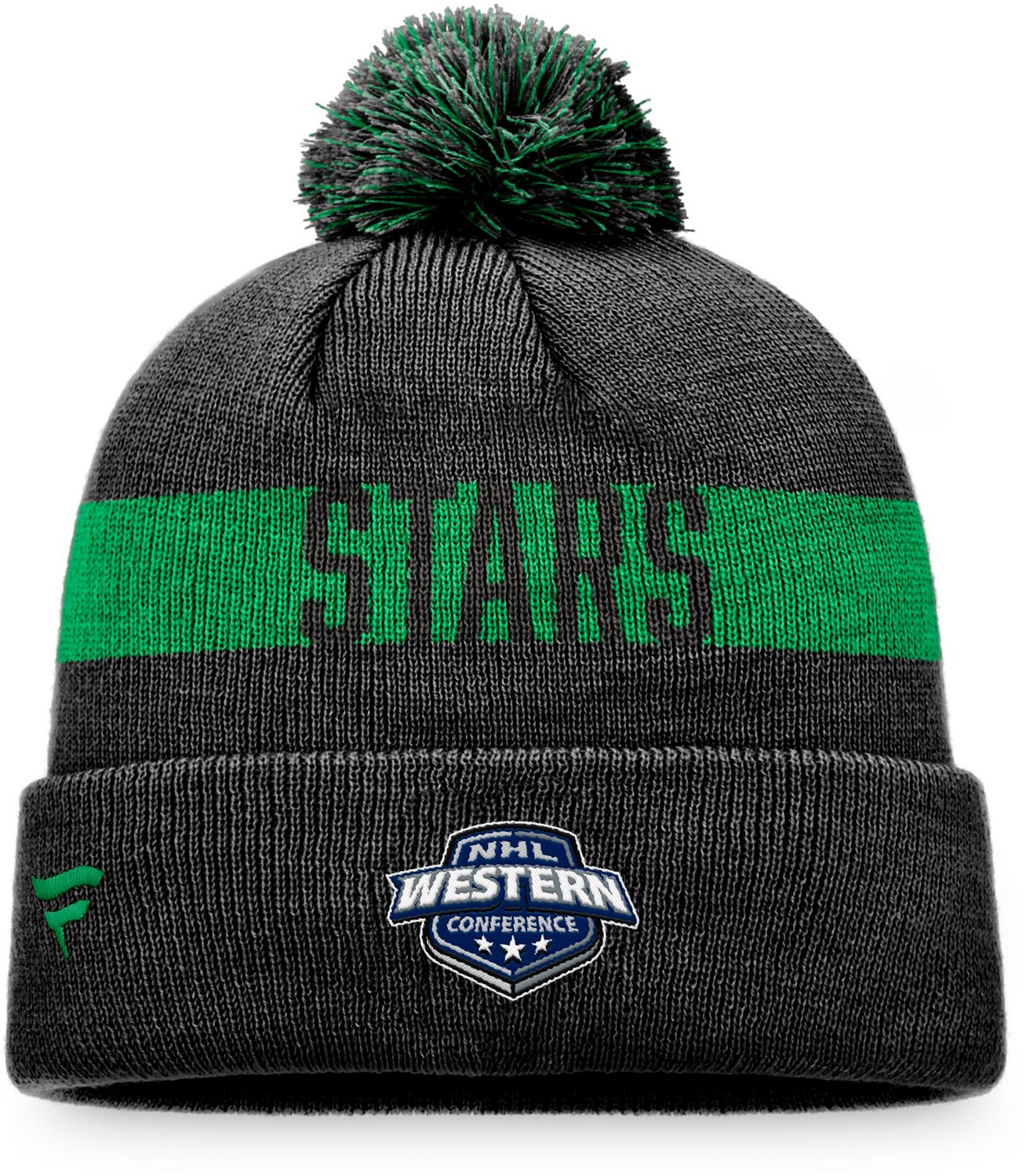 Fanatics Men's Dallas Stars Fundamental Cuff Pom Beanie Hat - view number 2