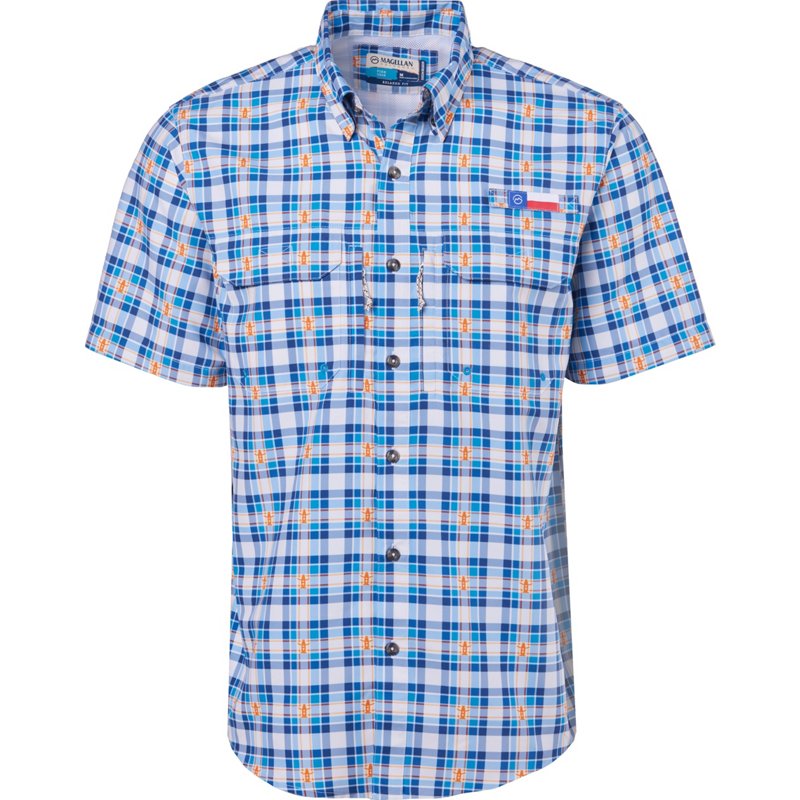 Magellan Men's Howdy Houston Livestock Show and Rodeo Plaid Short Sleeve Shirt