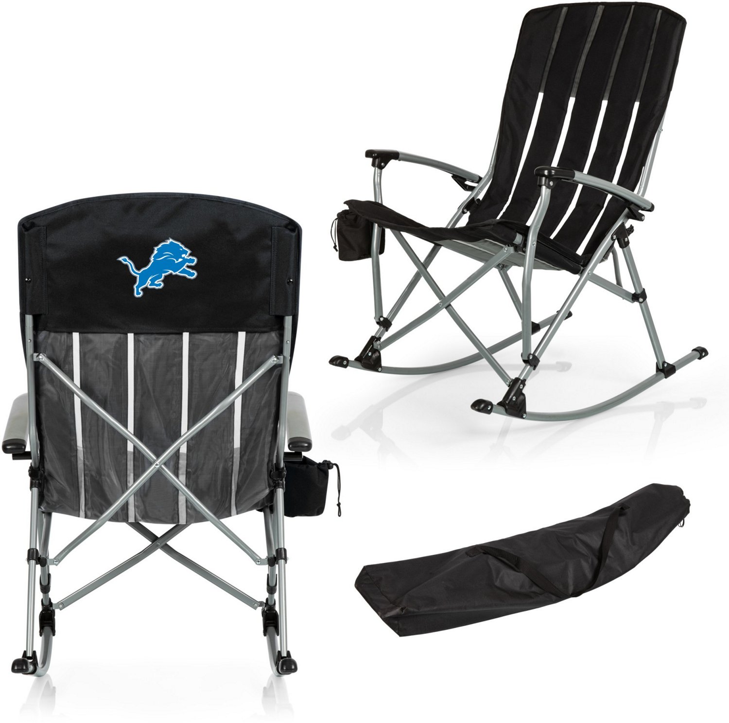 Picnic Time Detroit Lions Outdoor Rocking Camp Chair - view number 3