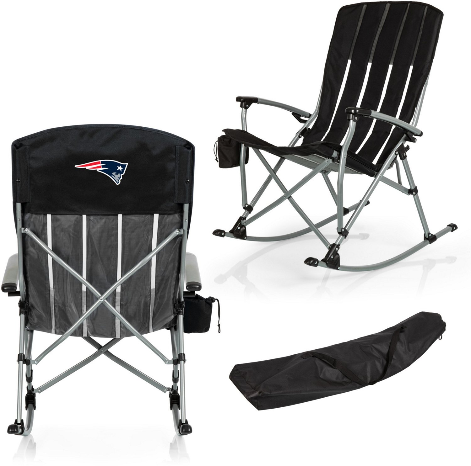 Picnic Time New England Patriots Outdoor Rocking Camp Chair - view number 3