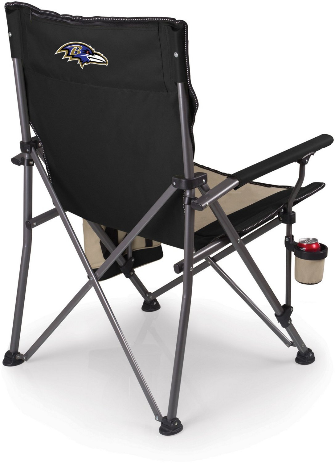 Picnic Time Baltimore Ravens Logo Big Bear XXL Camp Chair with Cooler