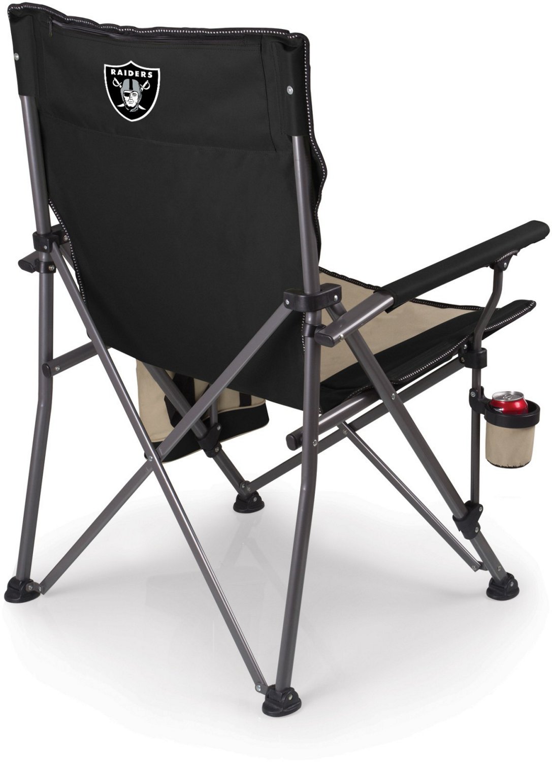 Picnic Time Las Vegas Raiders Logo Big Bear XXL Camp Chair with Cooler