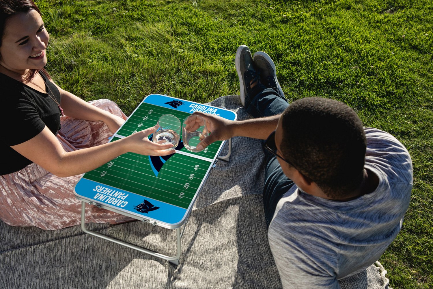 Picnic Time Carolina Panthers Mini Portable Folding Table - view number 4