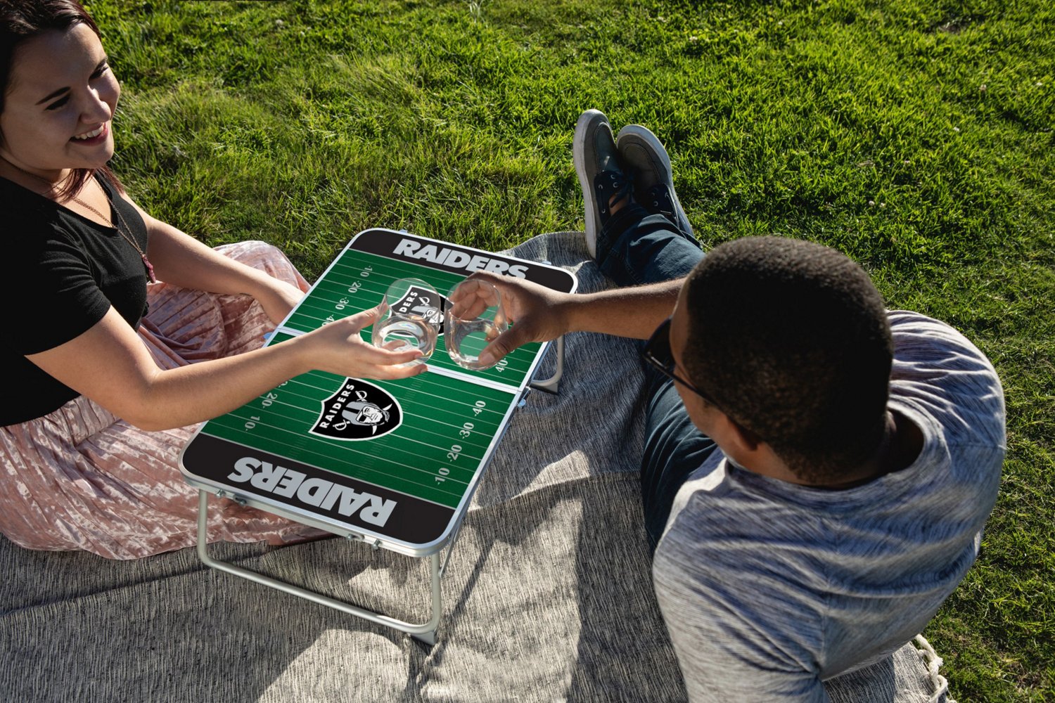 Picnic Time Oakland Raiders Mini Portable Folding Table - view number 4