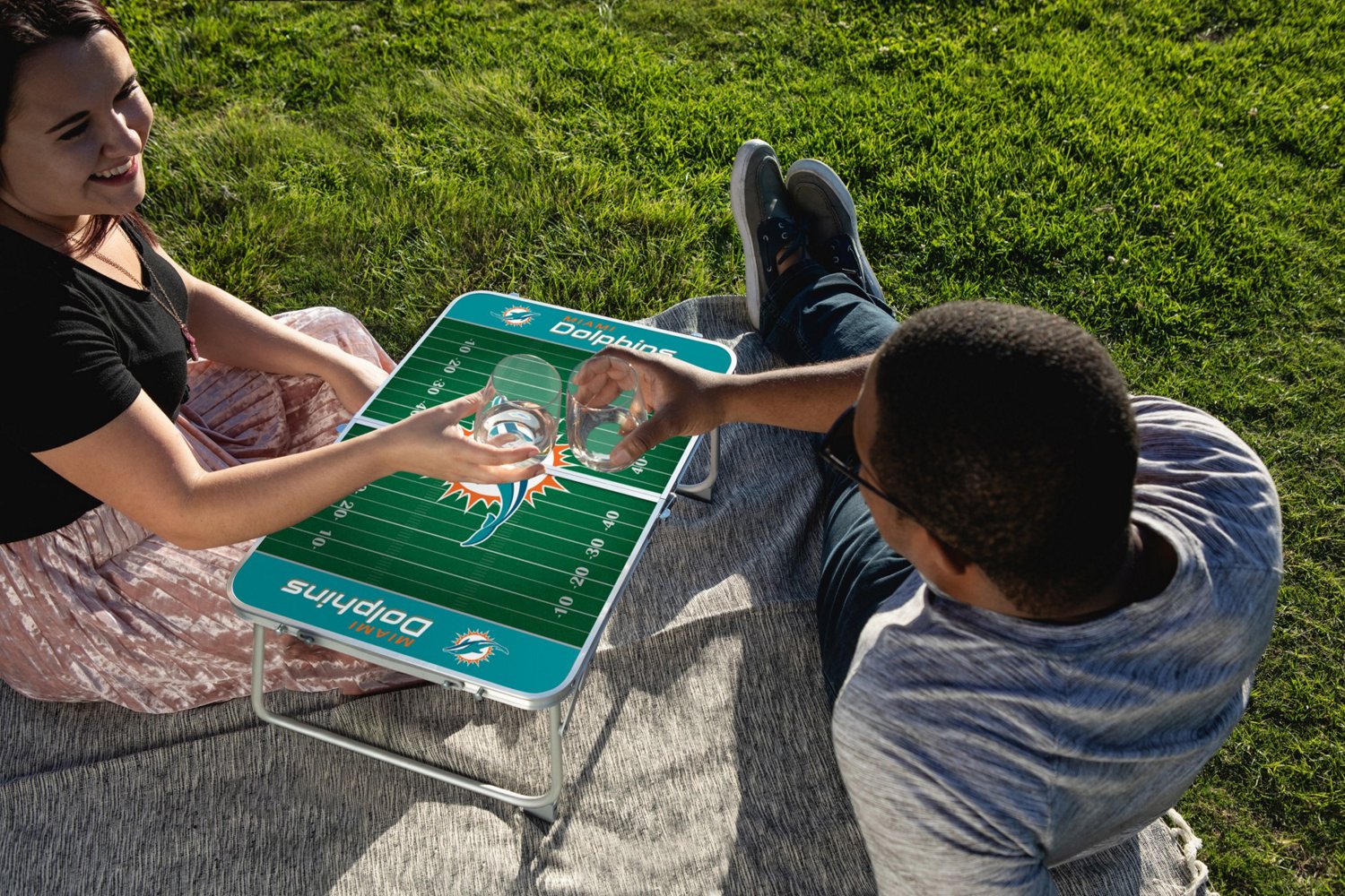 Picnic Time Miami Dolphins Mini Portable Folding Table - view number 4