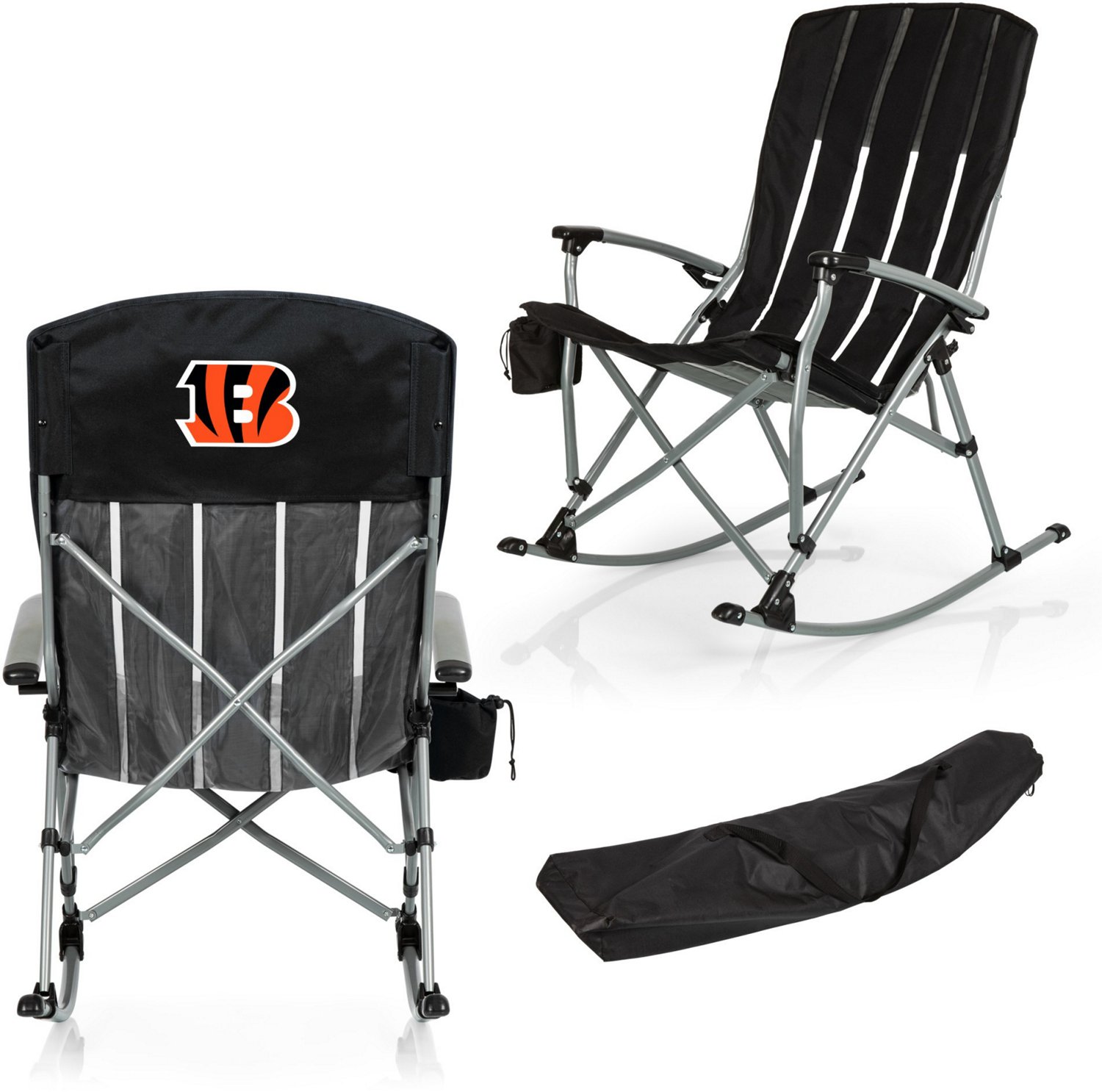 Picnic Time Cincinnati Bengals Outdoor Rocking Camp Chair
