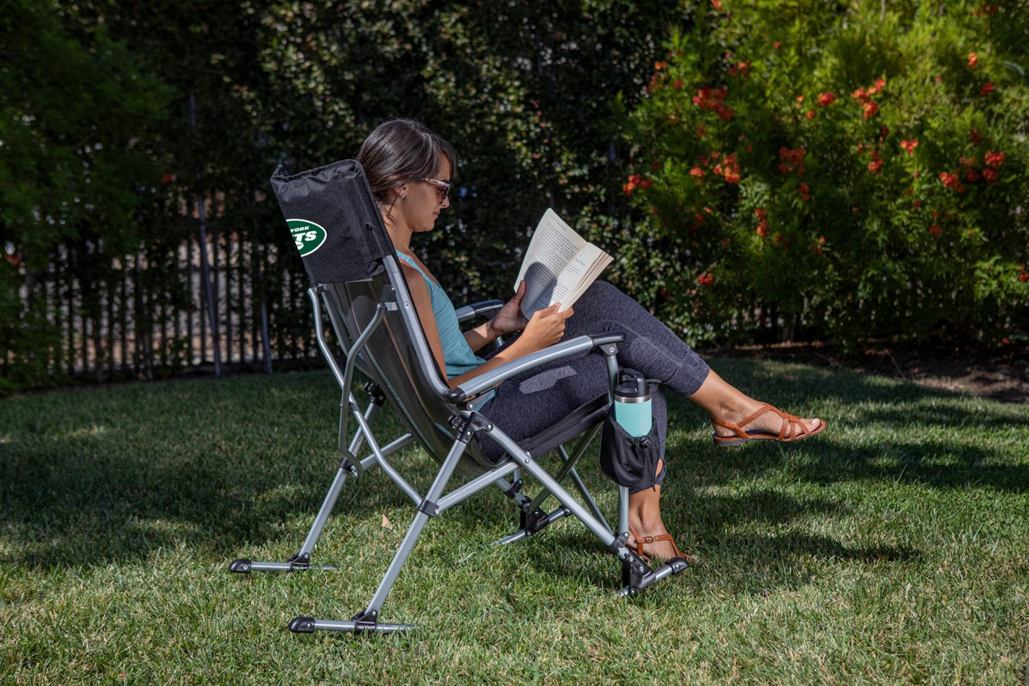 Picnic Time New York Jets Outdoor Rocking Camp Chair - view number 4
