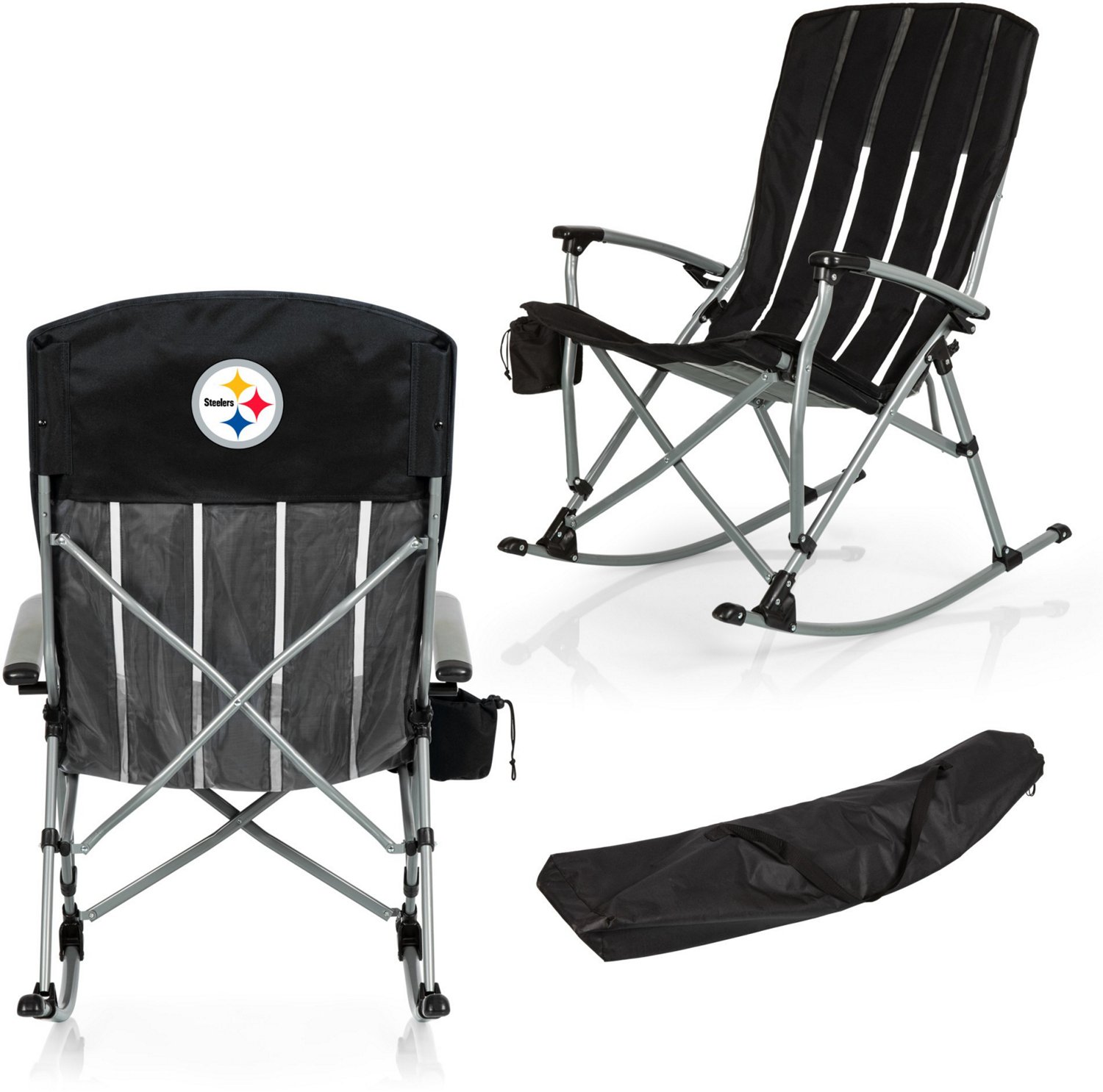 Picnic Time Pittsburgh Steelers Outdoor Rocking Camp Chair