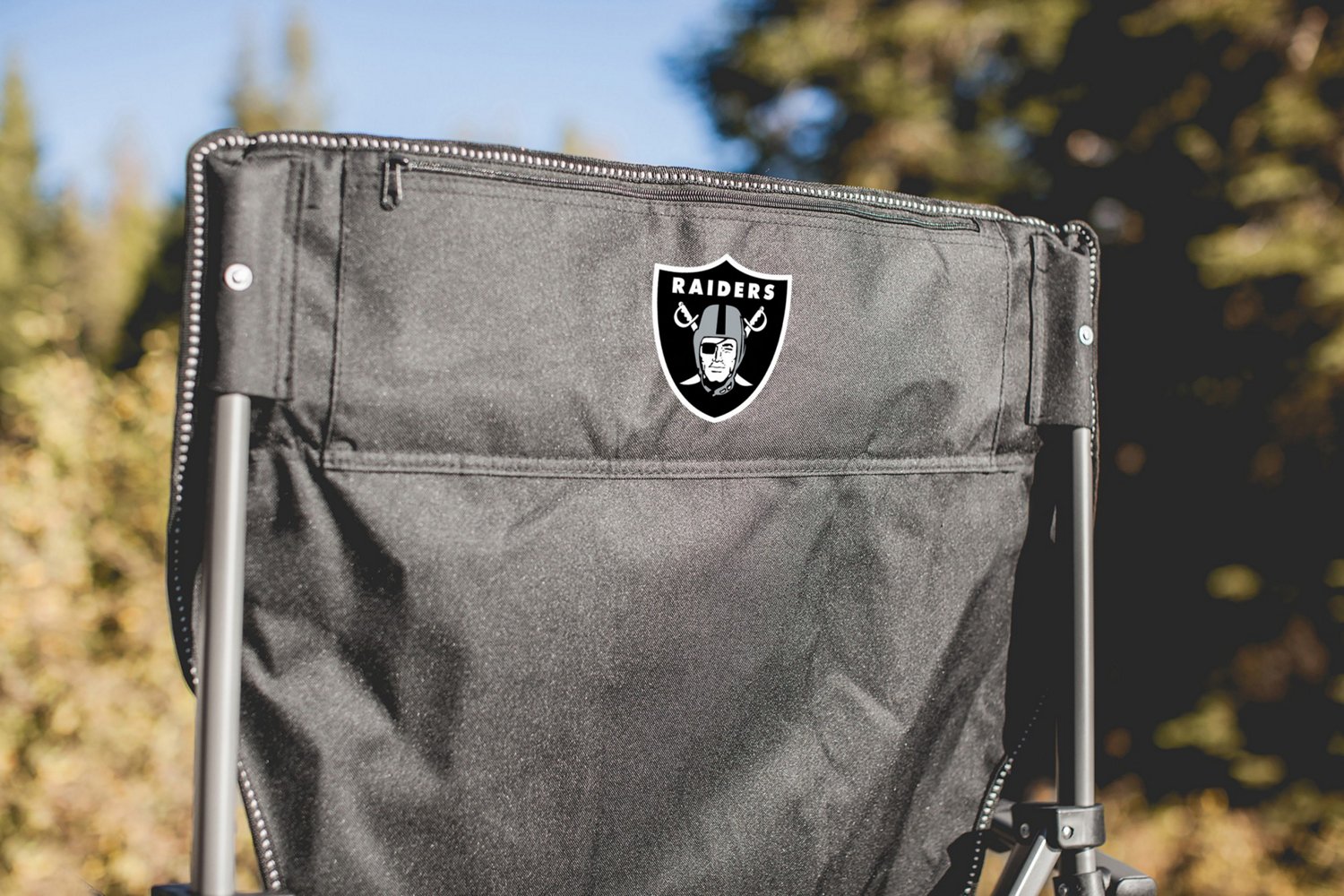 Picnic Time Las Vegas Raiders Outlander Folding Camp Chair with Cooler - view number 4