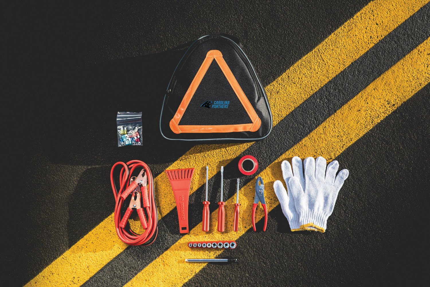 Picnic Time Carolina Panthers Roadside Emergency Car Kit. - view number 4