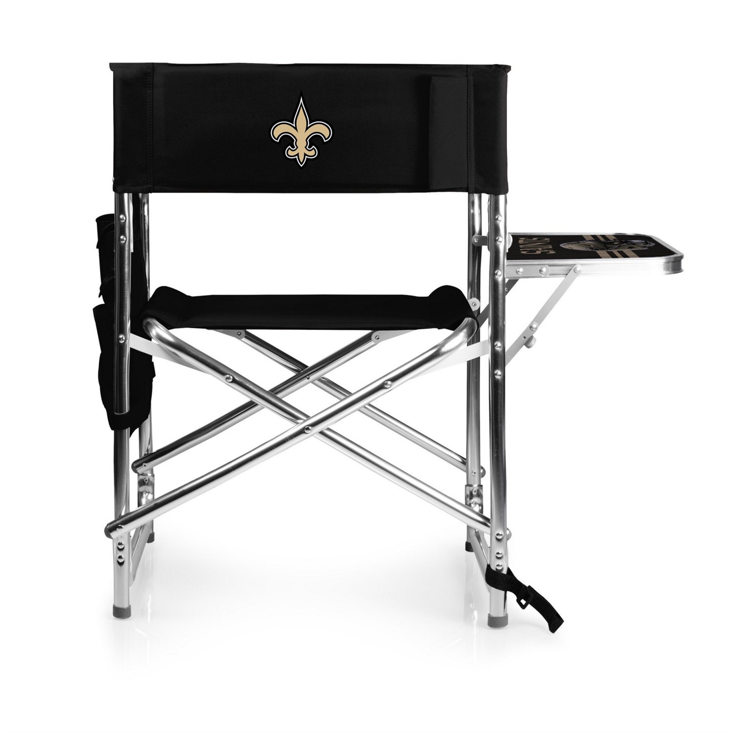 Picnic Time New Orleans Saints Sports Chair with Side Table