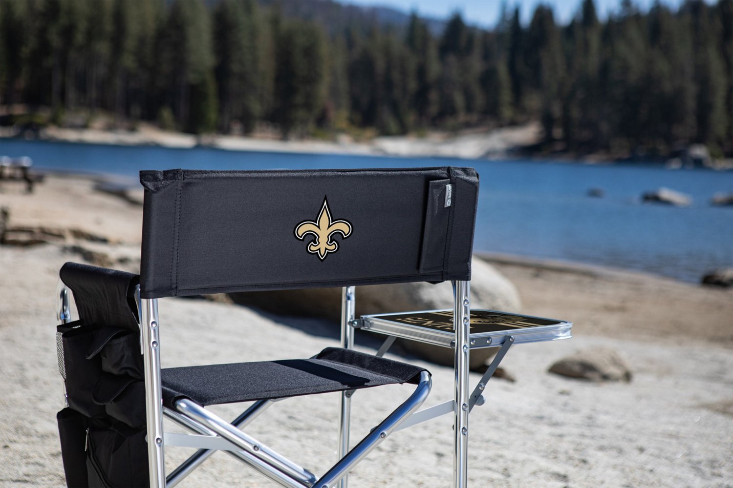 Picnic Time New Orleans Saints Sports Chair with Side Table
