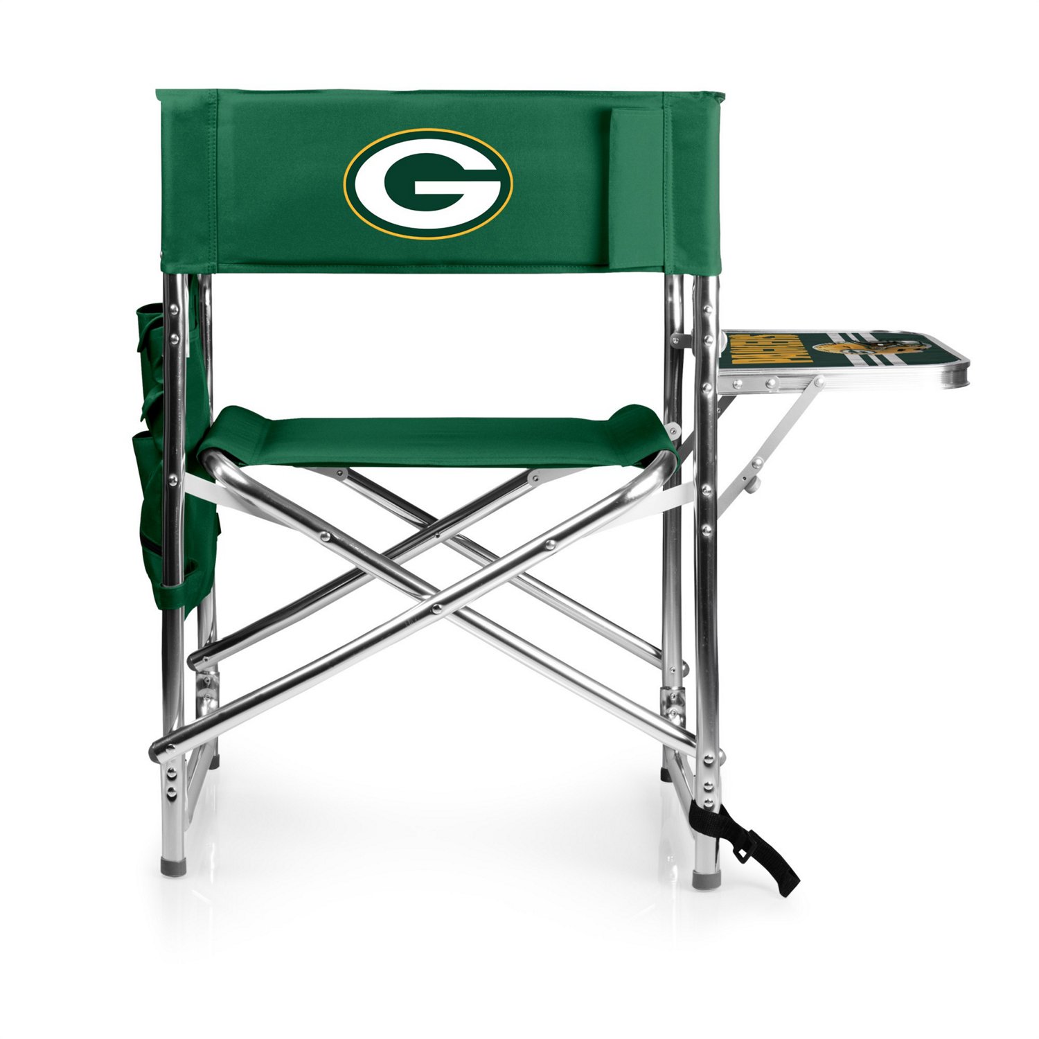 Picnic Time Green Bay Packers Sports Chair with Side Table