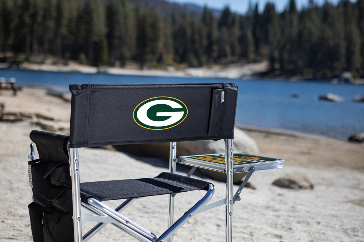 Picnic Time Green Bay Packers Sports Chair with Side Table - view number 3