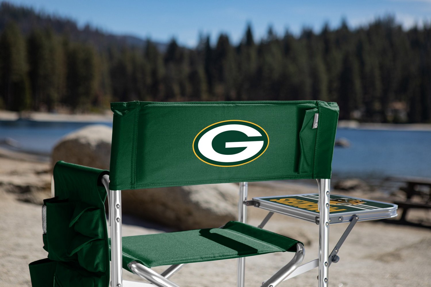 Picnic Time Green Bay Packers Sports Chair with Side Table - view number 3