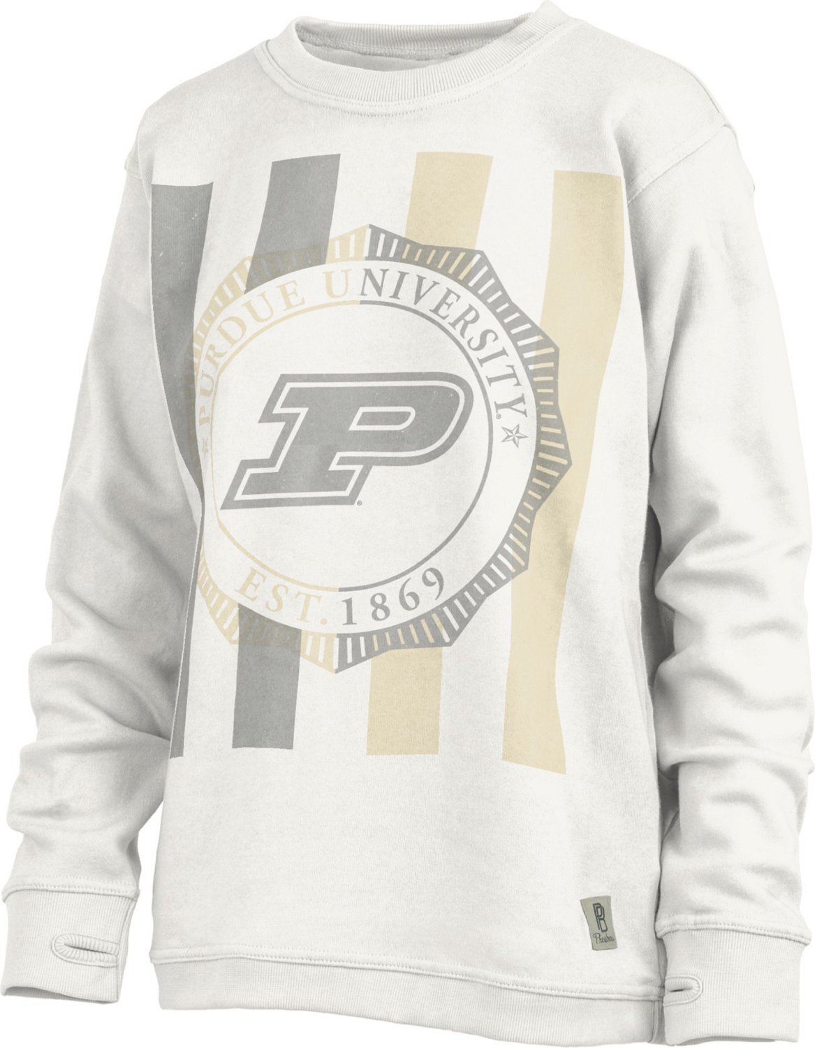 Three Square Women's Purdue University Overprint Block Shoreline Long-Sleeve Fleece