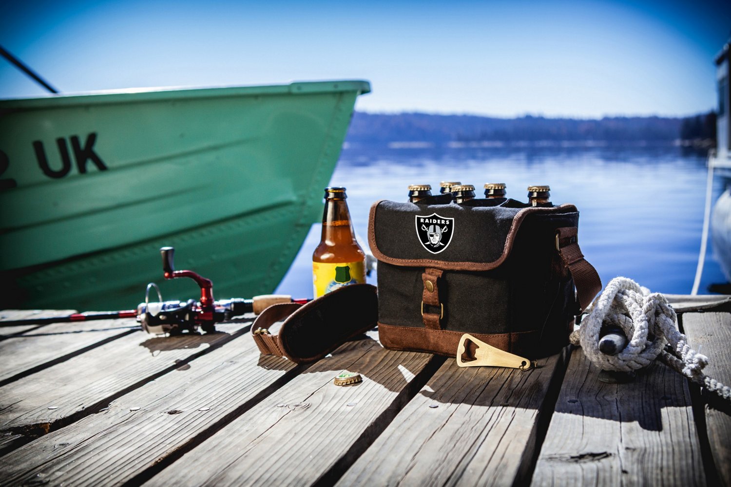 Picnic Time Oakland Raiders Beer Caddy Cooler Tote with Opener - view number 2