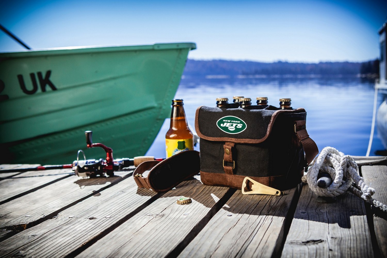Picnic Time New York Jets Beer Caddy Cooler Tote with Opener - view number 2