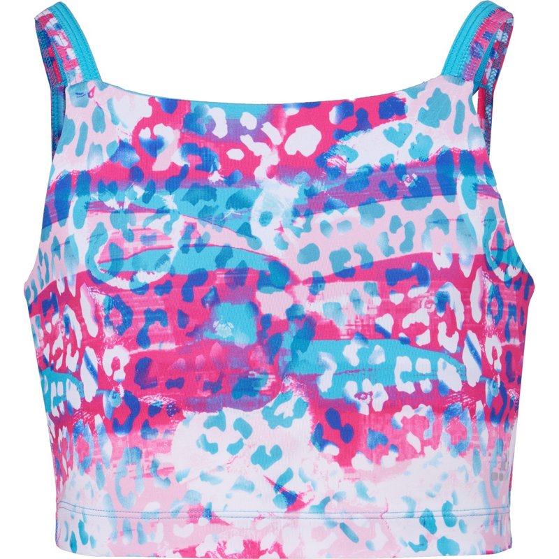BCG Girls' Strappy Longline Printed Bra Light Pink, Medium - Girl's Bodywear at Academy Sports