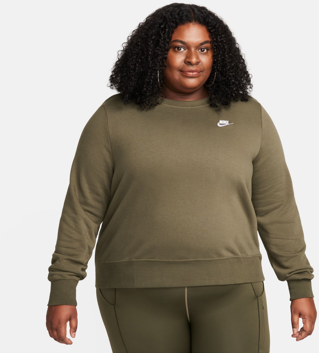 Nike Women's Sportswear Club Fleece Oversized Crew Plus Size Sweatshirt