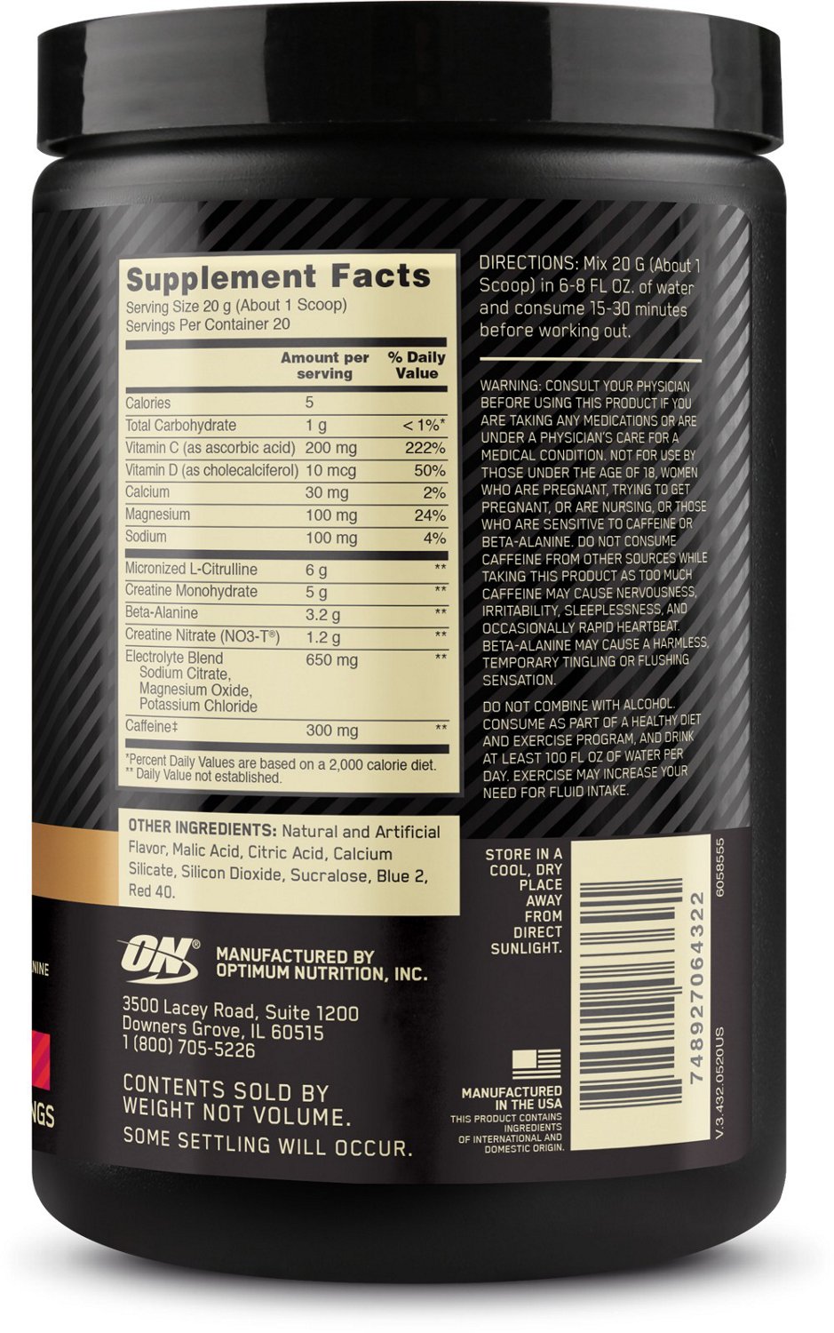 Optimum Nutrition Gold Standard Advanced PreWorkout Powder Academy