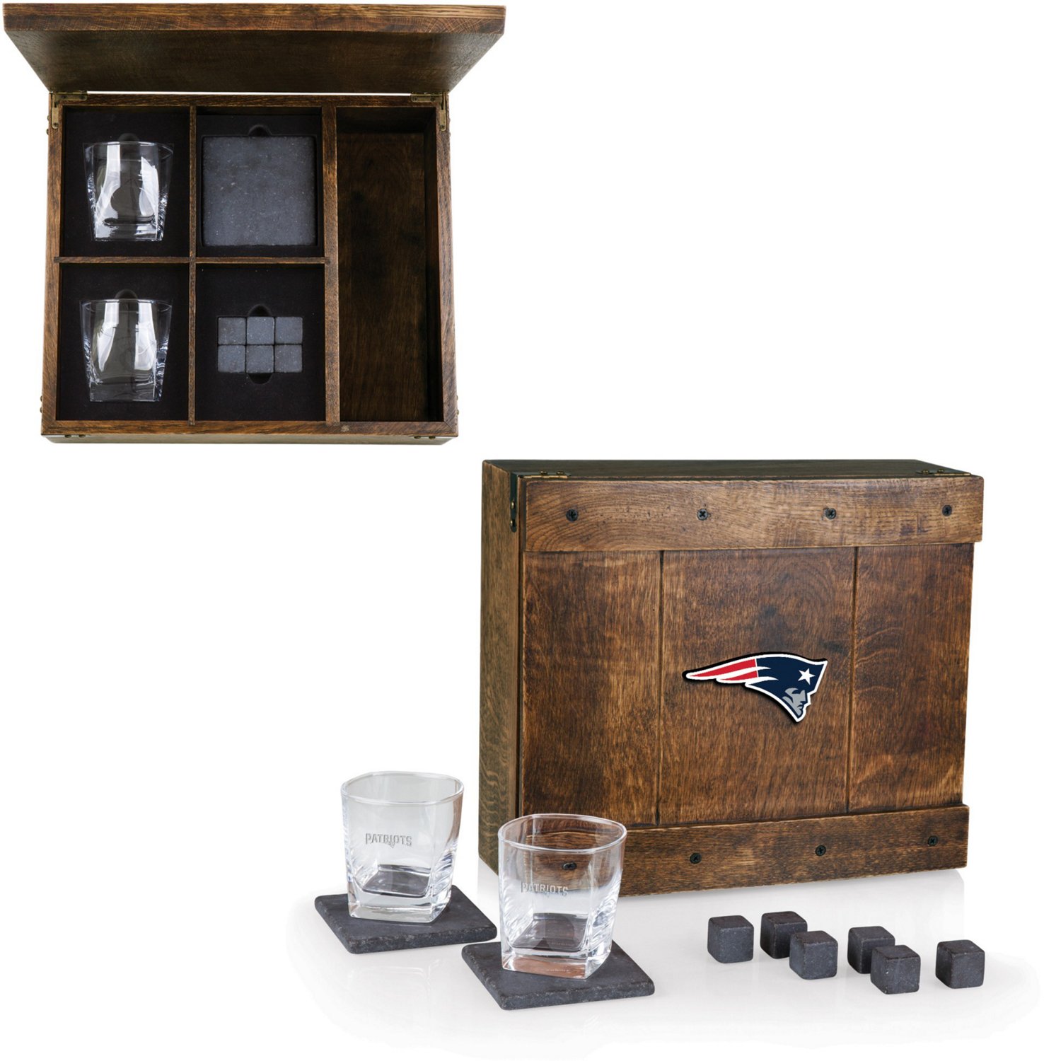 Picnic Time New England Patriots Whiskey Box Gift Set - view number 2