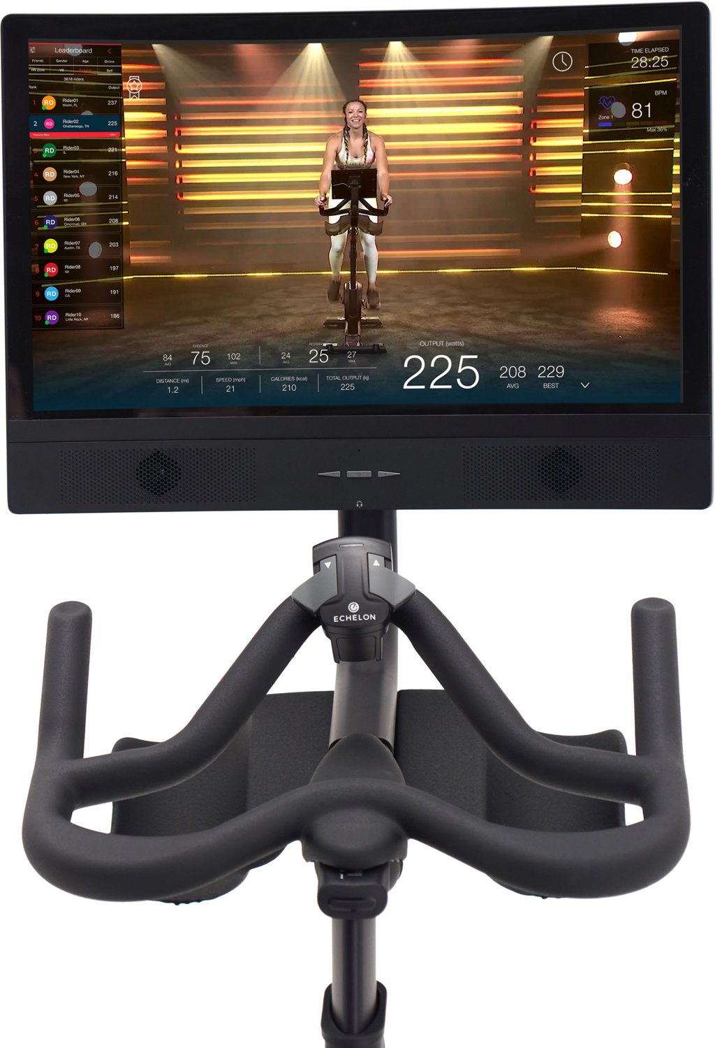 Echelon EX8s Connect Stationary Exercise Bike with 24 in HD Touchscreen