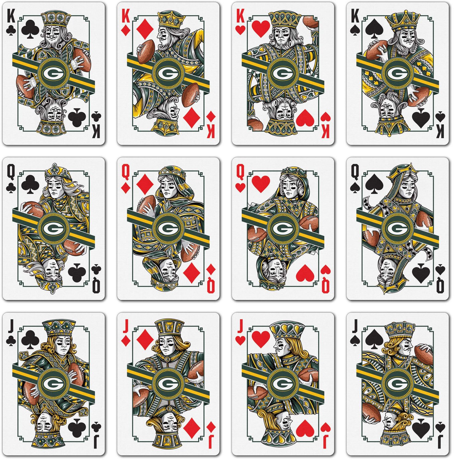 YouTheFan Green Bay Packers Classic Series Playing Cards