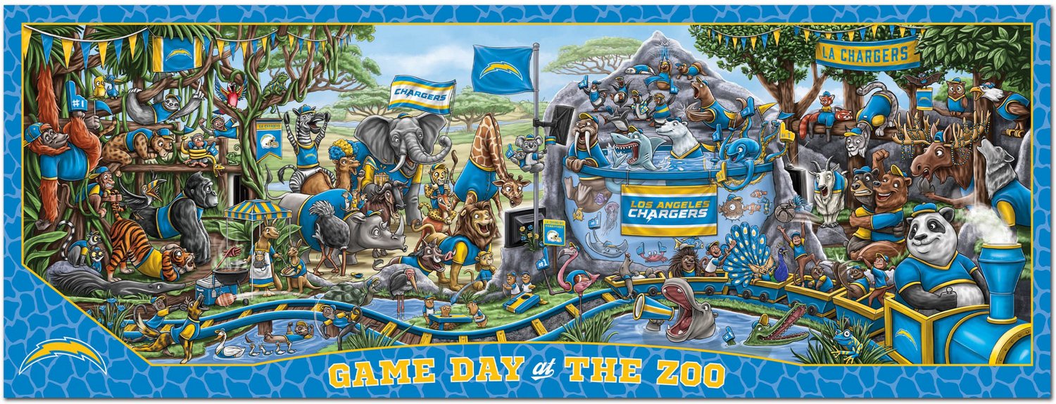 YouTheFan San Diego Chargers Game Day At The Zoo 500-Piece Puzzle                                                                - view number 2