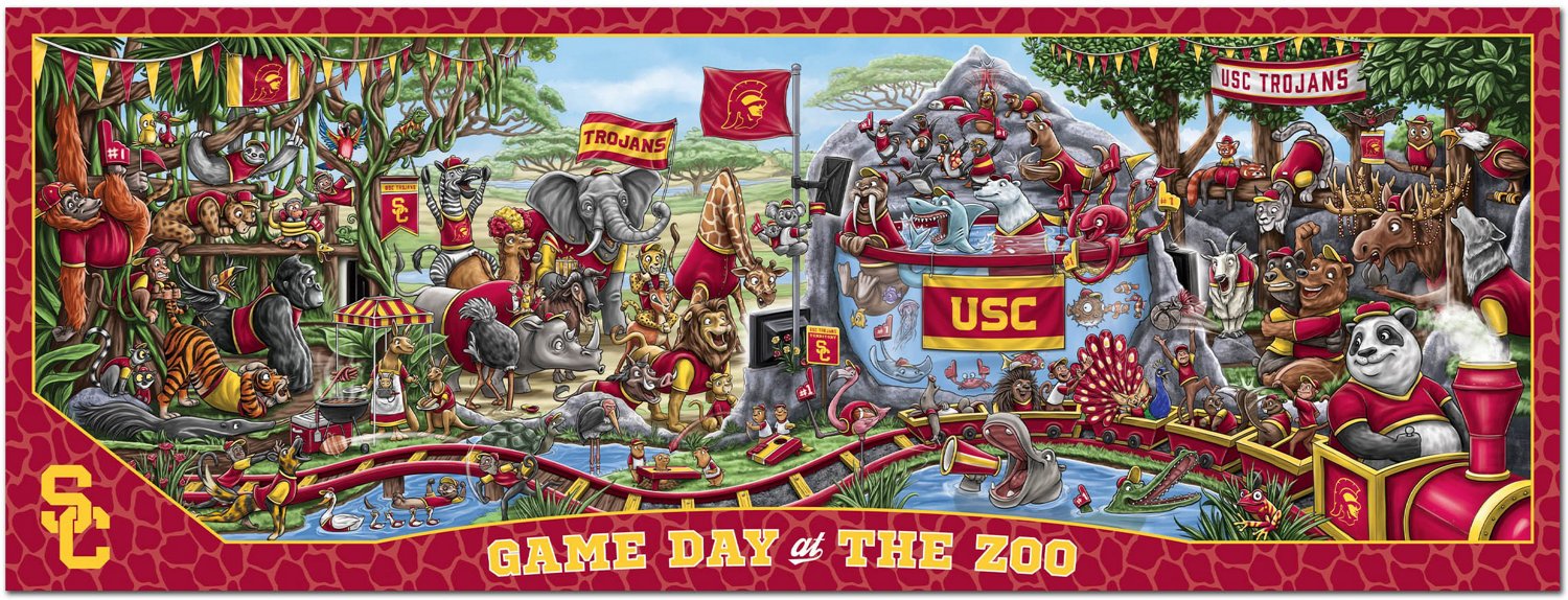 YouTheFan University of Southern California Game Day At The Zoo 500-Piece Puzzle  - view number 2