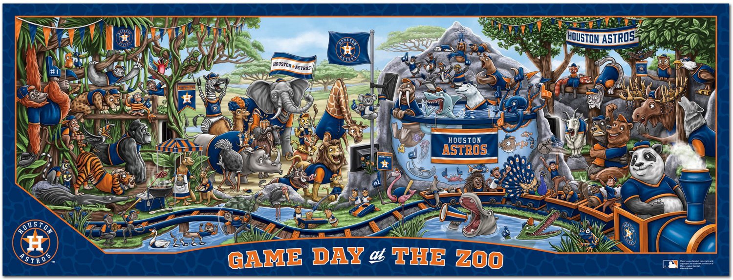 YouTheFan Houston Astros Game Day At The Zoo 500-Piece Puzzle  - view number 2