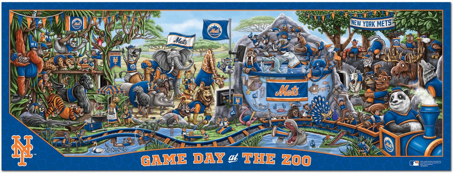 YouTheFan New York Mets Game Day At The Zoo 500-Piece Puzzle  - view number 2