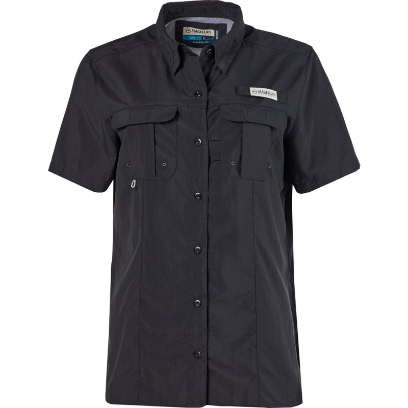 Magellan Outdoors Women's Laguna Madre Fishing Shirt Caviar, X-Small - Women's Fishing Tops at Academy Sports