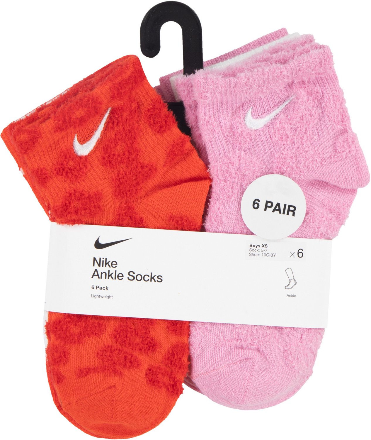 Nike Girls Your Move Floral Quarter Socks 6 Pack Academy