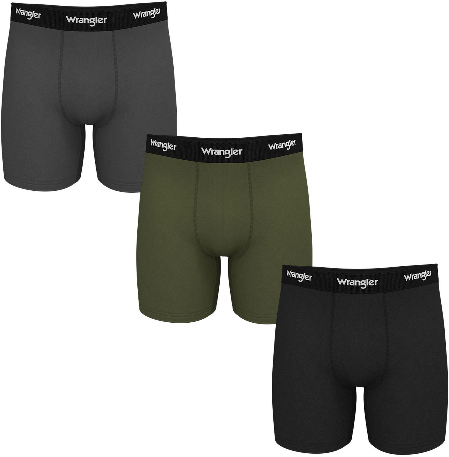 Wrangler Men's Stretch Boxer Briefs 3-Pack | Academy