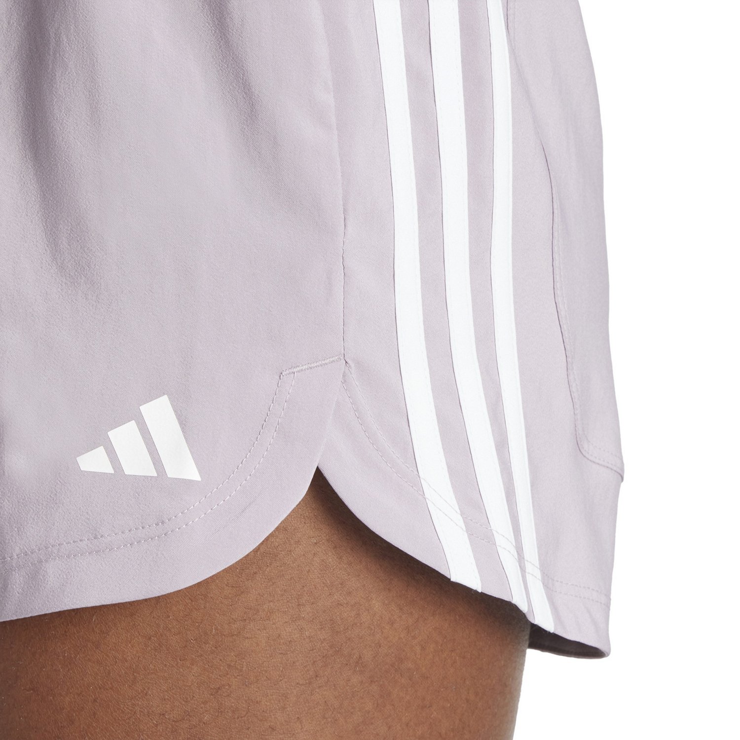 adidas Women's Pacer 3-Stripes Woven High Training Shorts 3 in - view number 3
