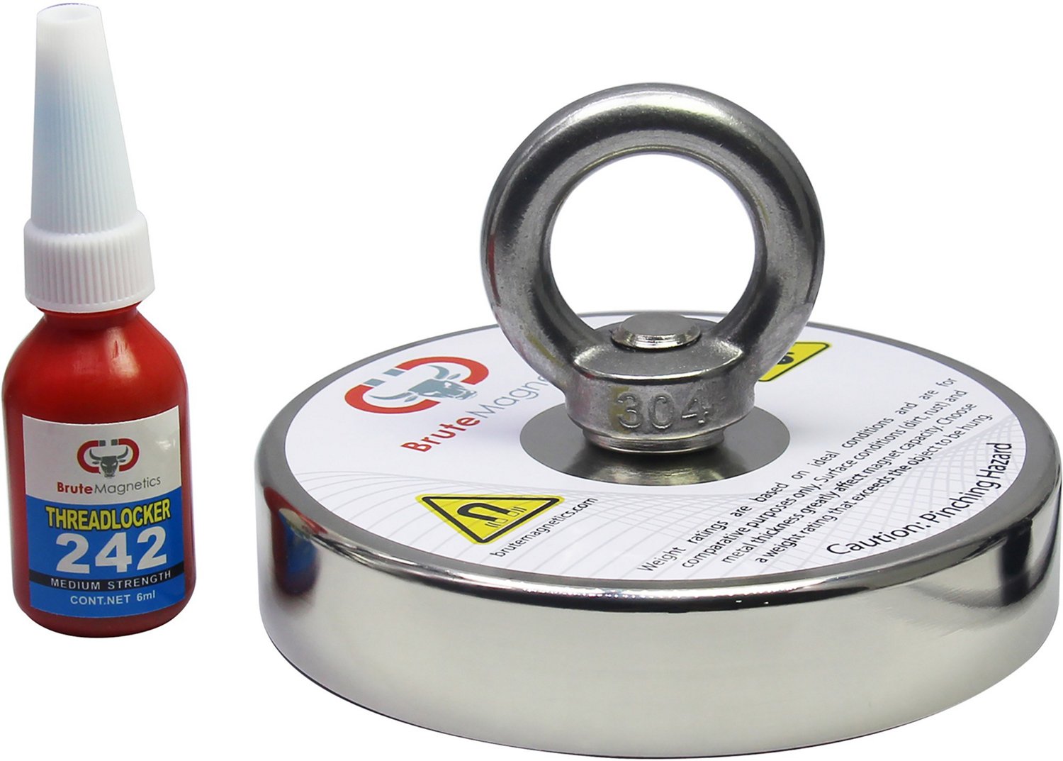 Brute Magnetics 1,500 lb Single-Sided Fishing Magnet