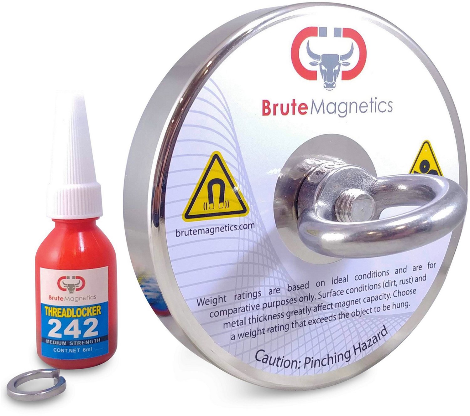 Brute Magnetics 1,200 lb Single-Sided Fishing Magnet                                                                             - view number 2