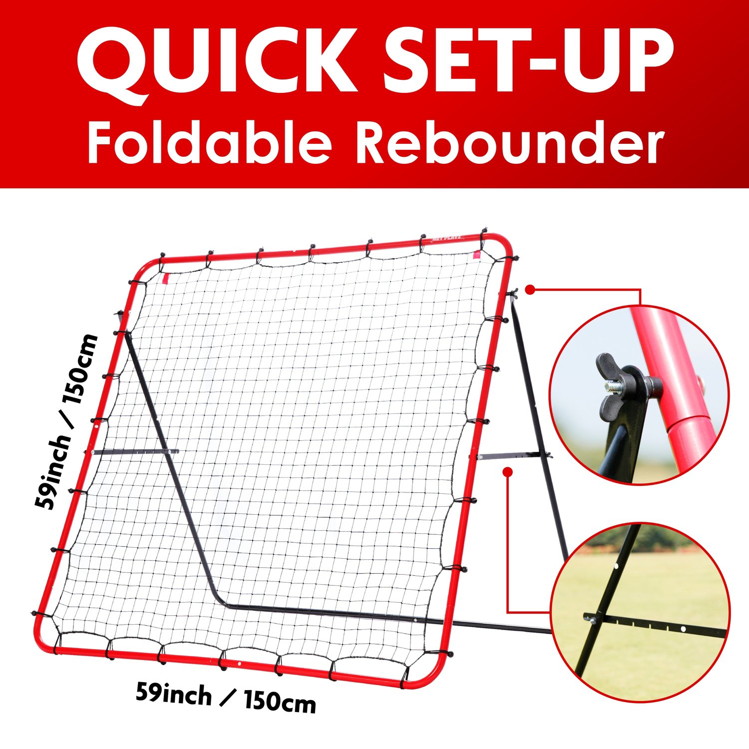 NetPlayz 5 ft x 5 ft Soccer Rebounder Net - view number 2