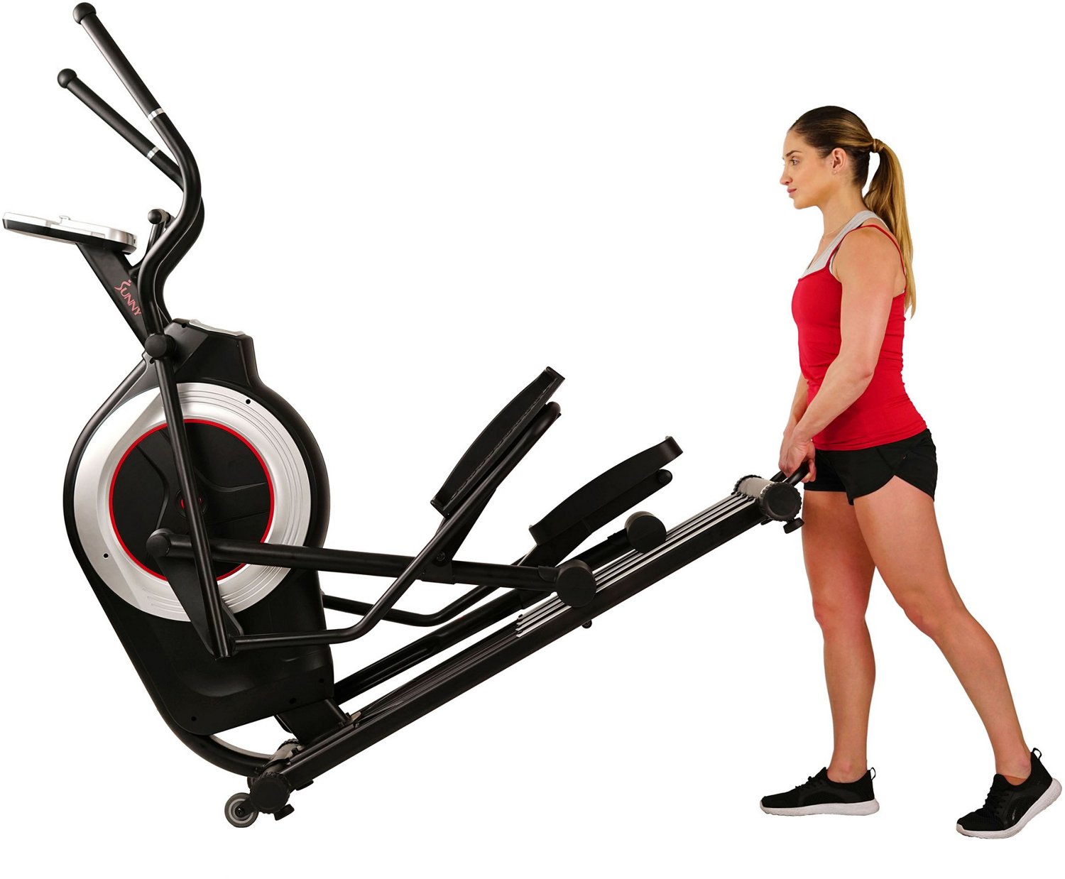 Sunny Health Fitness Motorized Elliptical Trainer Academy