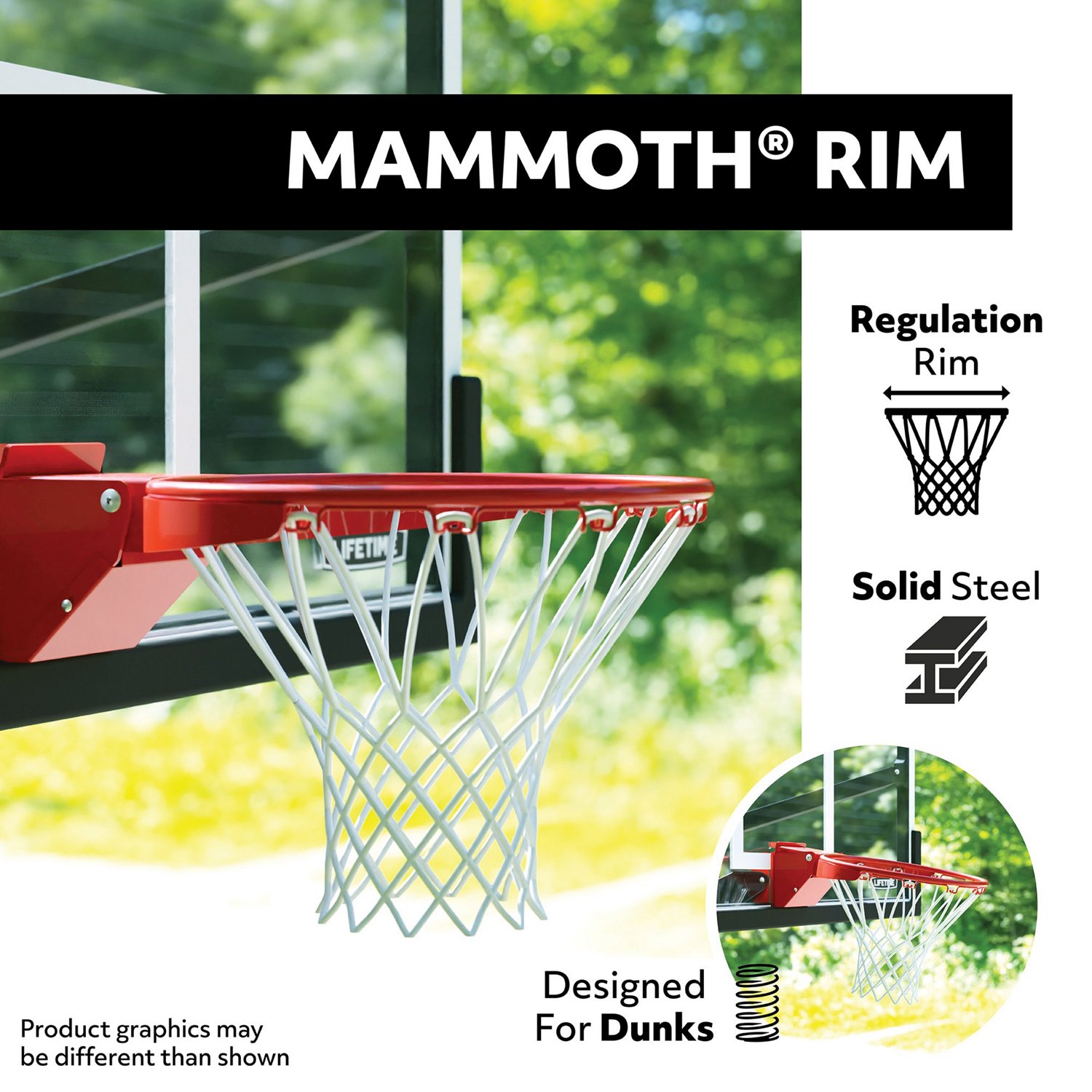 Lifetime Mammoth Bolt Down 60 in Glass Basketball Hoop                                                                           - view number 3