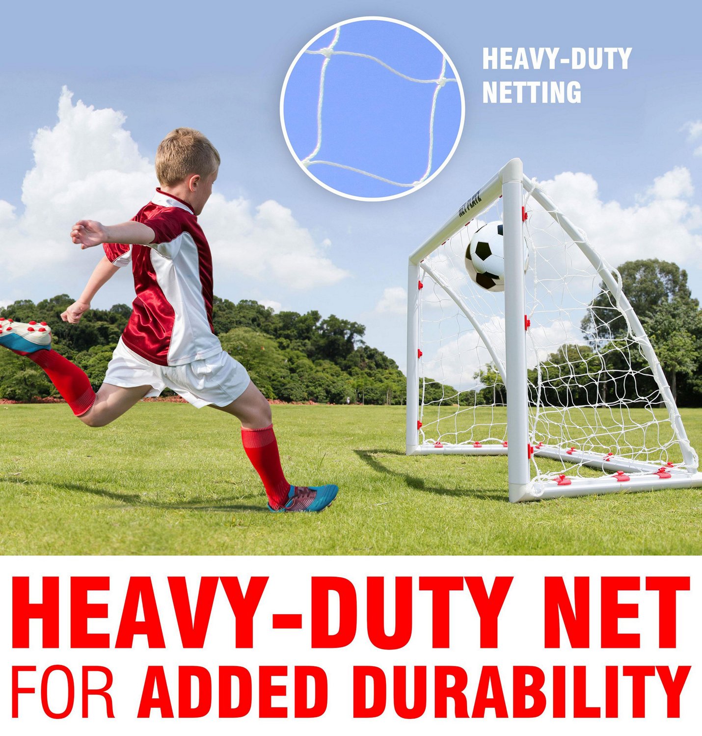 NetPlayz 4 ft x 2 ft x 3 ft Backyard PVC Soccer Goal - view number 6