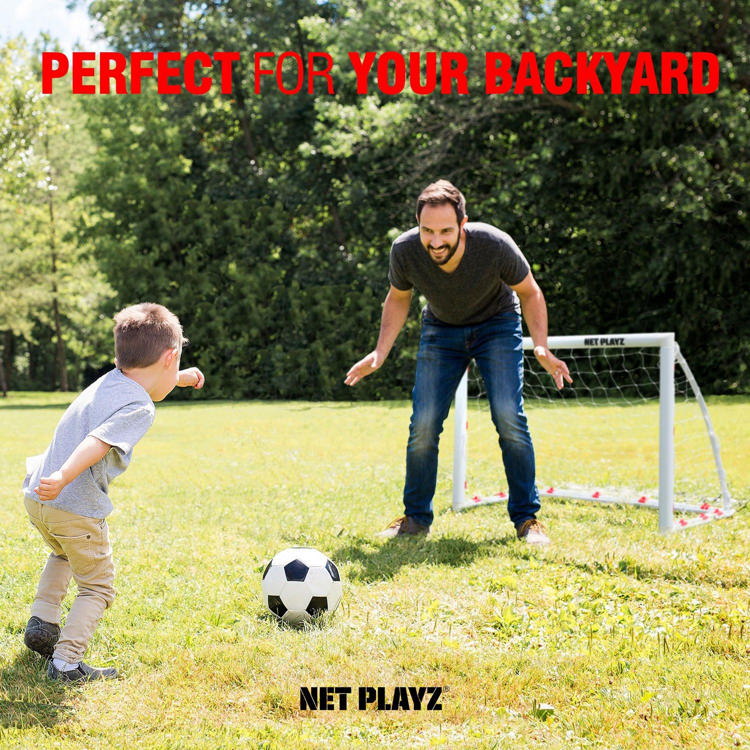 NetPlayz 4 ft x 2 ft x 3 ft Backyard PVC Soccer Goal - view number 7