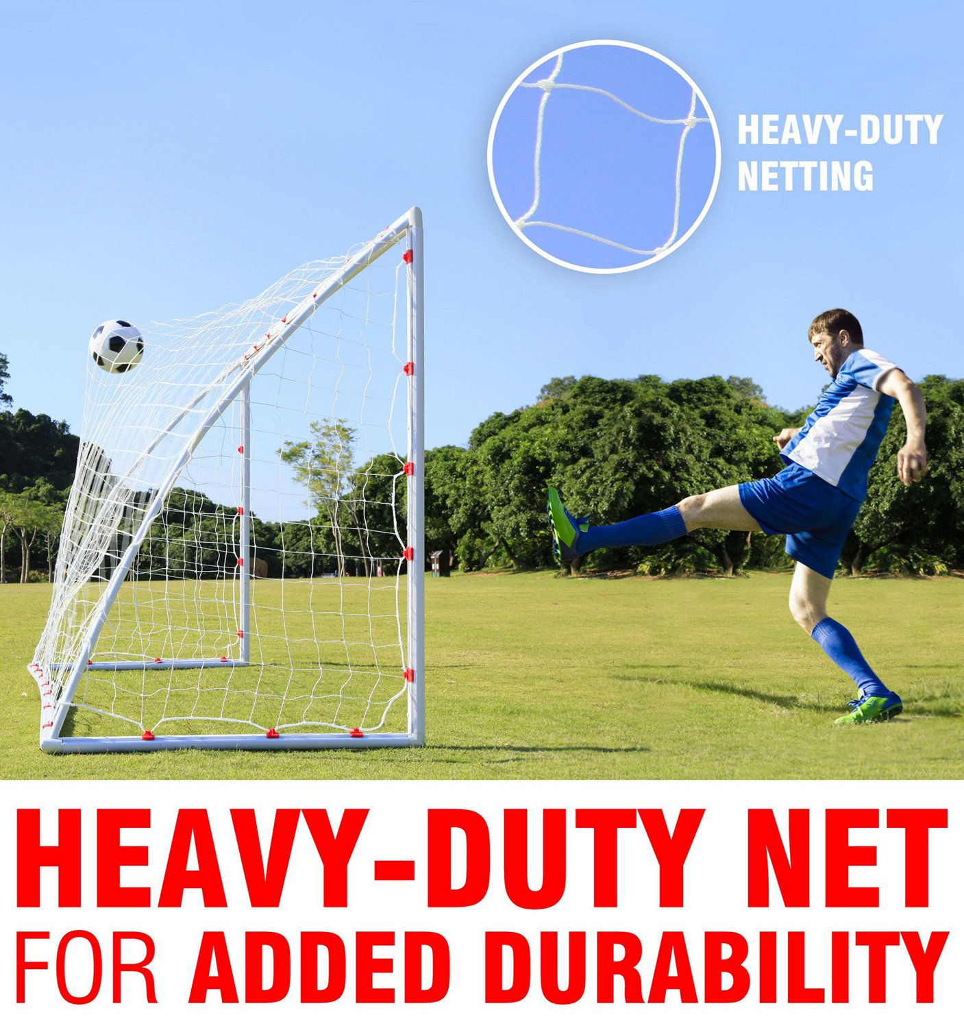 NetPlayz 12 ft x 4 ft x 6 ft High-Strength PVC Soccer Goal                                                                       - view number 6