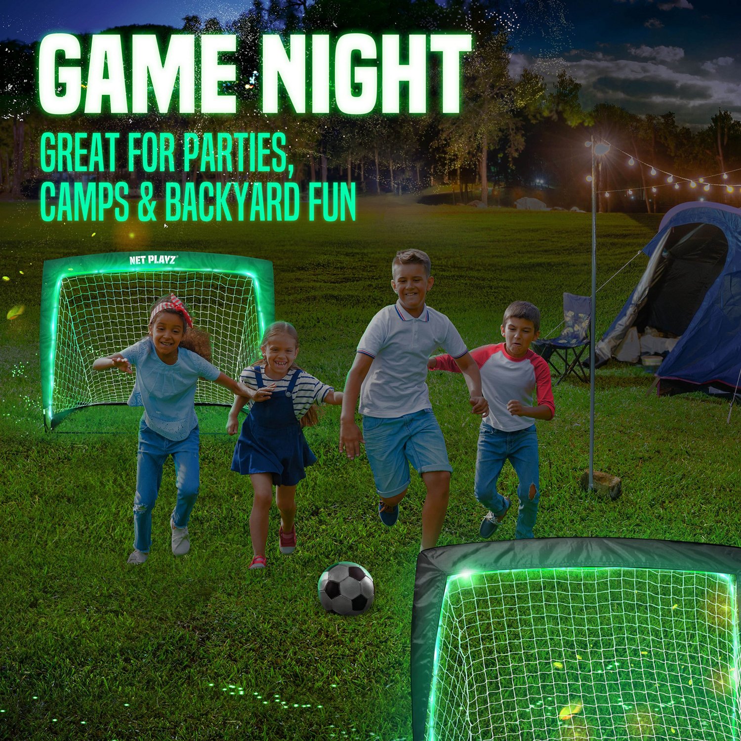 NetPlayz 4 ft x 3 ft x 3 ft Glow-in-the-Dark Portable Soccer Goal                                                                - view number 10