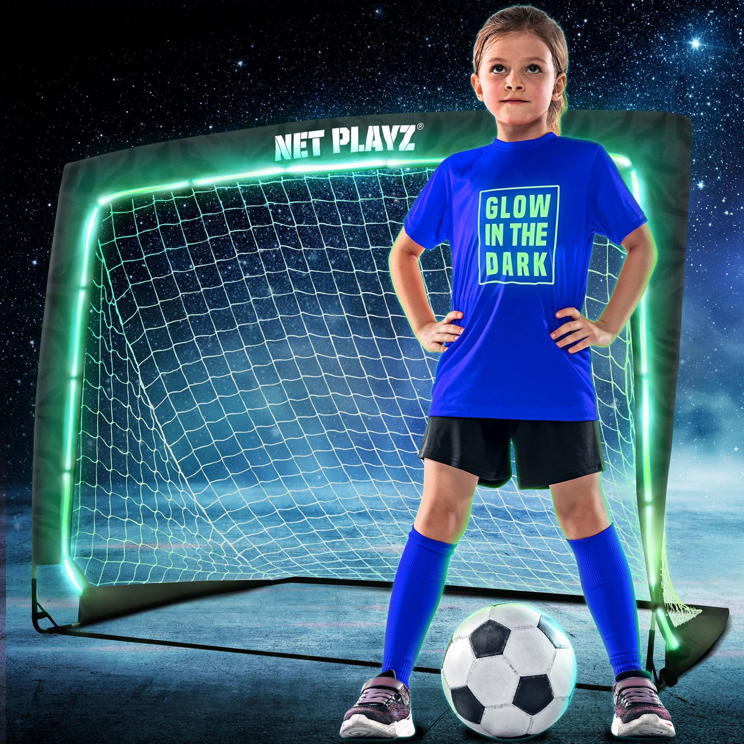 NetPlayz 4 ft x 3 ft x 3 ft Glow-in-the-Dark Portable Soccer Goal                                                                - view number 3