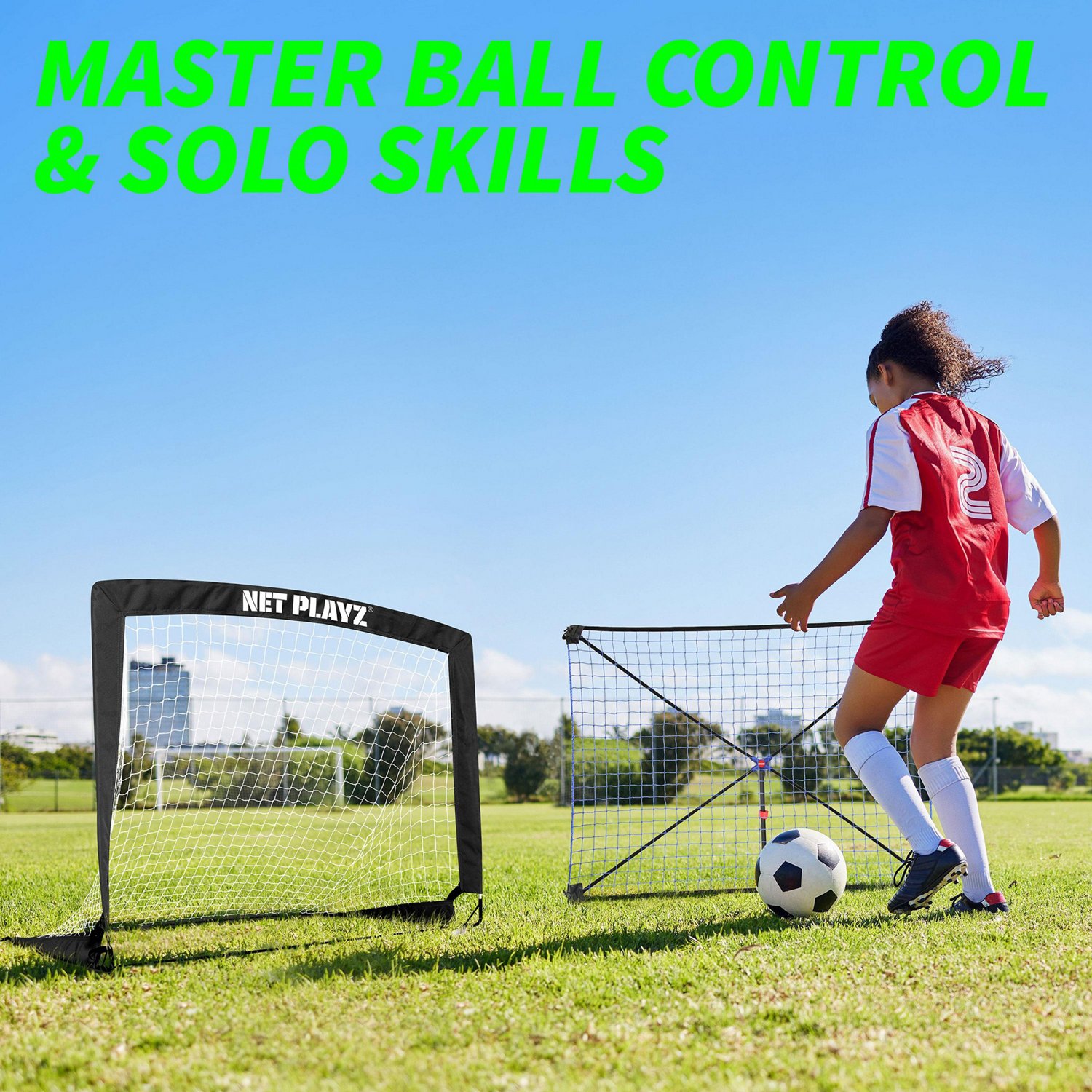 NetPlayz 4 ft x 3 ft Soccer Goal and Rebounder Net Set                                                                           - view number 2