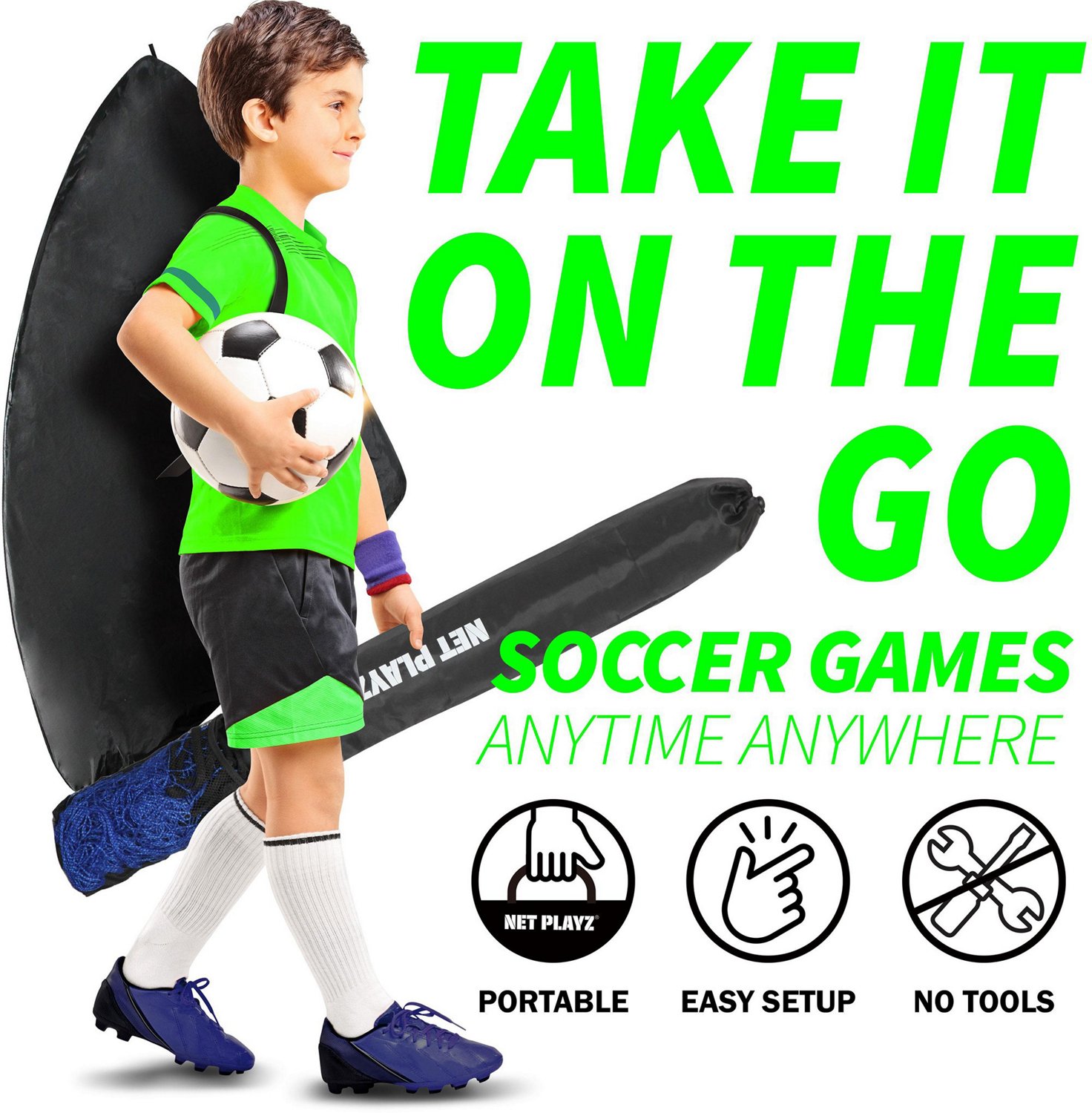 NetPlayz 4 ft x 3 ft Soccer Goal and Rebounder Net Set                                                                           - view number 3